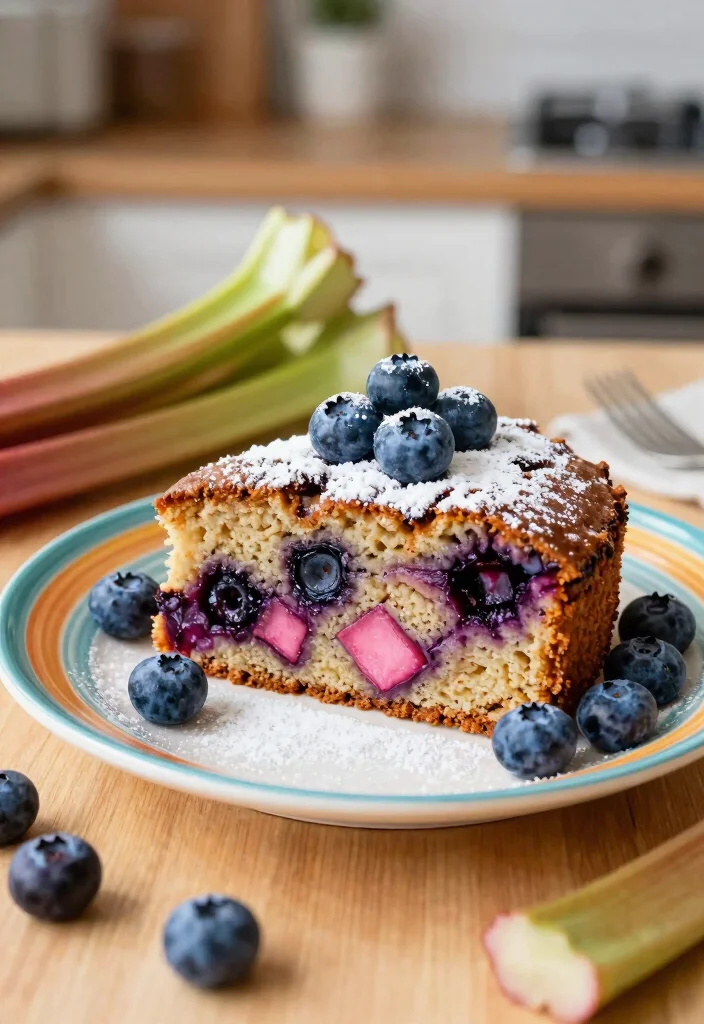 16 Classic Rhubarb Coffee Cake Recipes Sweet and Tangy - 15. Blueberry Rhubarb Coffee Cake 1