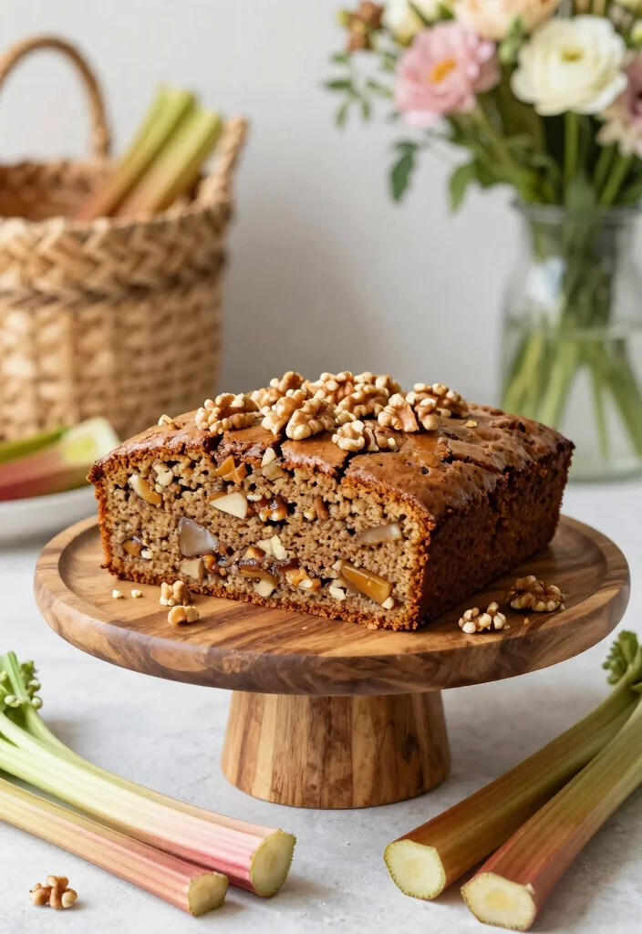 16 Classic Rhubarb Coffee Cake Recipes Sweet and Tangy - 16. Walnut Rhubarb Coffee Cake 1