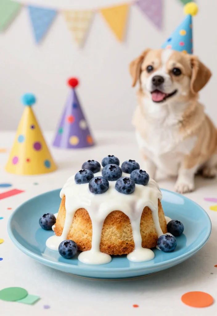 16 Easy Birthday Cake Recipes for Dogs Made With Safe Ingredients - 5. Yogurt and Blueberry Cake 1