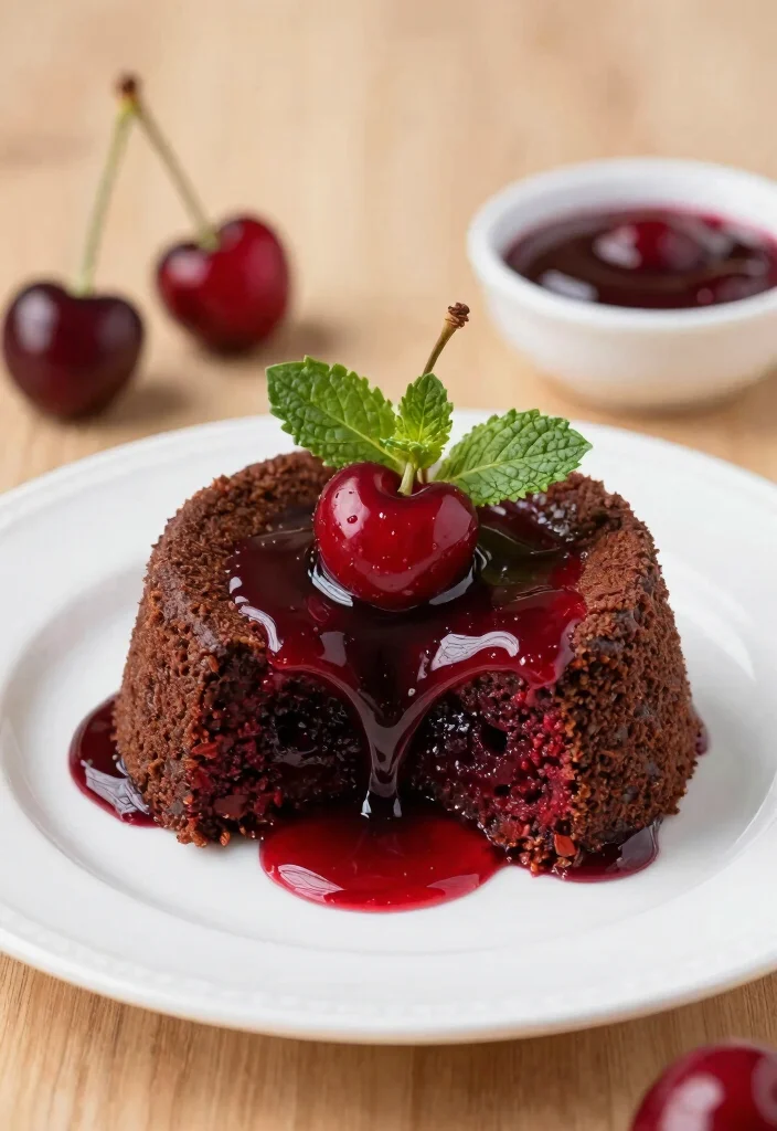 16 Easy Lava Cake Recipes With Gooey Centers - 8. Cherry Lava Cake 1
