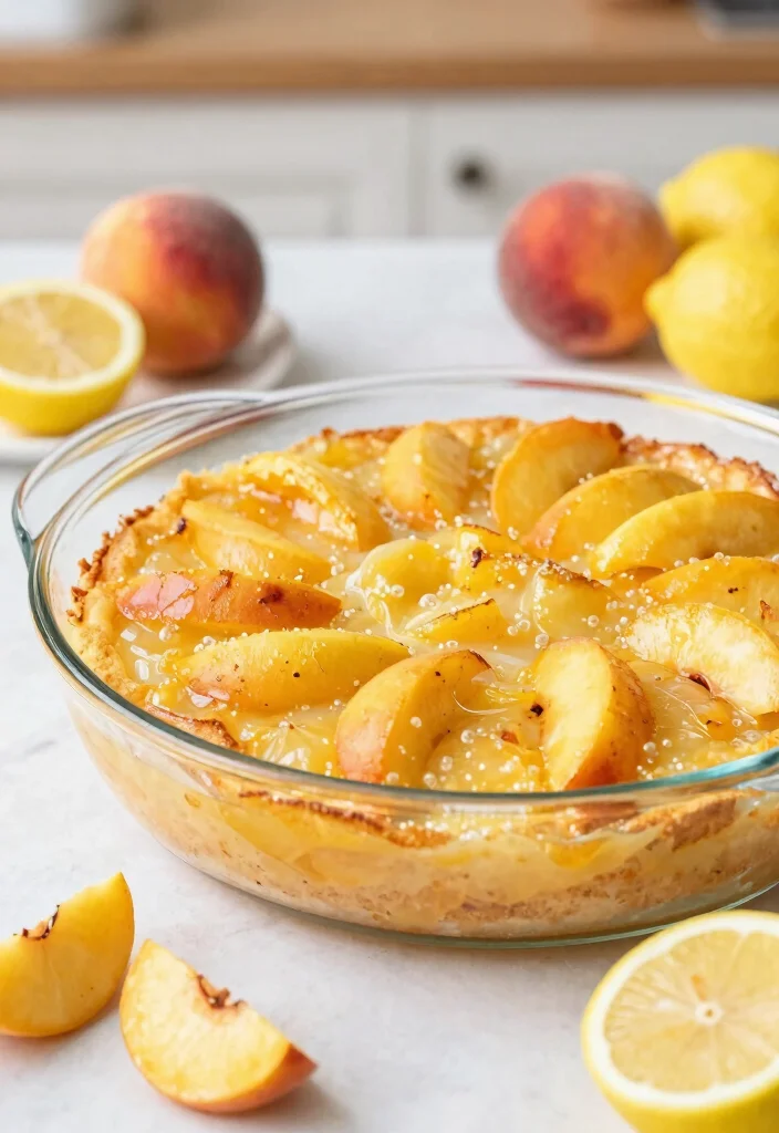 16 Easy Peach Dump Cake Recipes With Few Ingredients - 11. Peach Lemonade Dump Cake 1