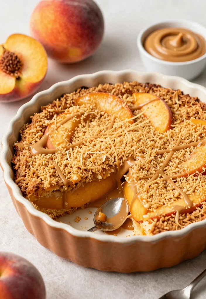 16 Easy Peach Dump Cake Recipes With Few Ingredients - 4. Peanut Butter Peach Dump Cake 1