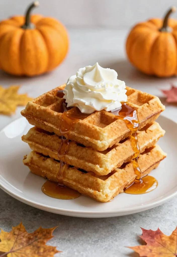16 Easy Pumpkin Spice Cake Recipes Using Boxed Mix - 10. Pumpkin Spice Waffles 1