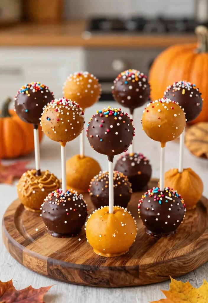 16 Easy Pumpkin Spice Cake Recipes Using Boxed Mix - 2. Pumpkin Spice Cake Pops 1