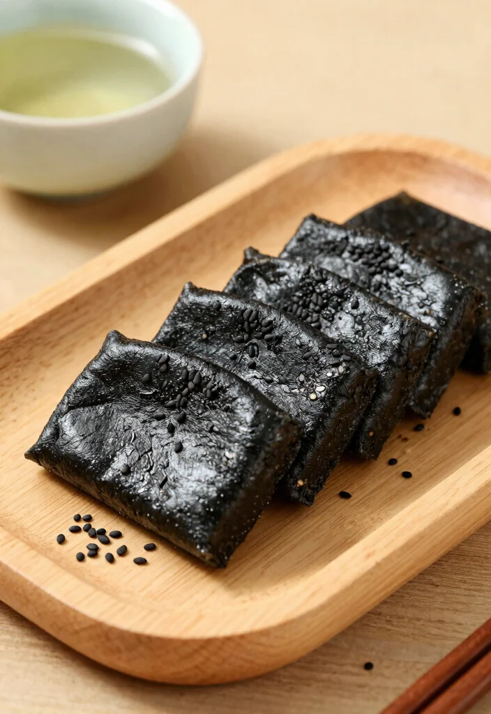 16 Traditional Korean Rice Cake Recipes Made at Home - 5. Black Sesame Rice Cake (흑임자 떡) 1