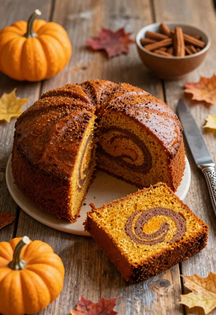 17 Classic Marble Cake Recipes With Perfect Swirls - 10. Spicy Pumpkin Marble Cake 1