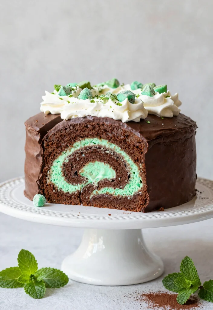 17 Classic Marble Cake Recipes With Perfect Swirls - 13. Chocolate Mint Swirl Cake 1
