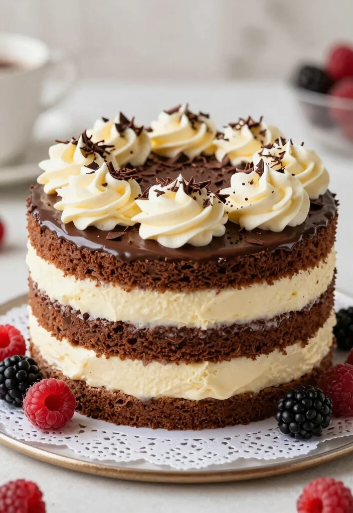 17 Classic Marble Cake Recipes With Perfect Swirls - 3. Rich Chocolate and Vanilla Layer Cake 1