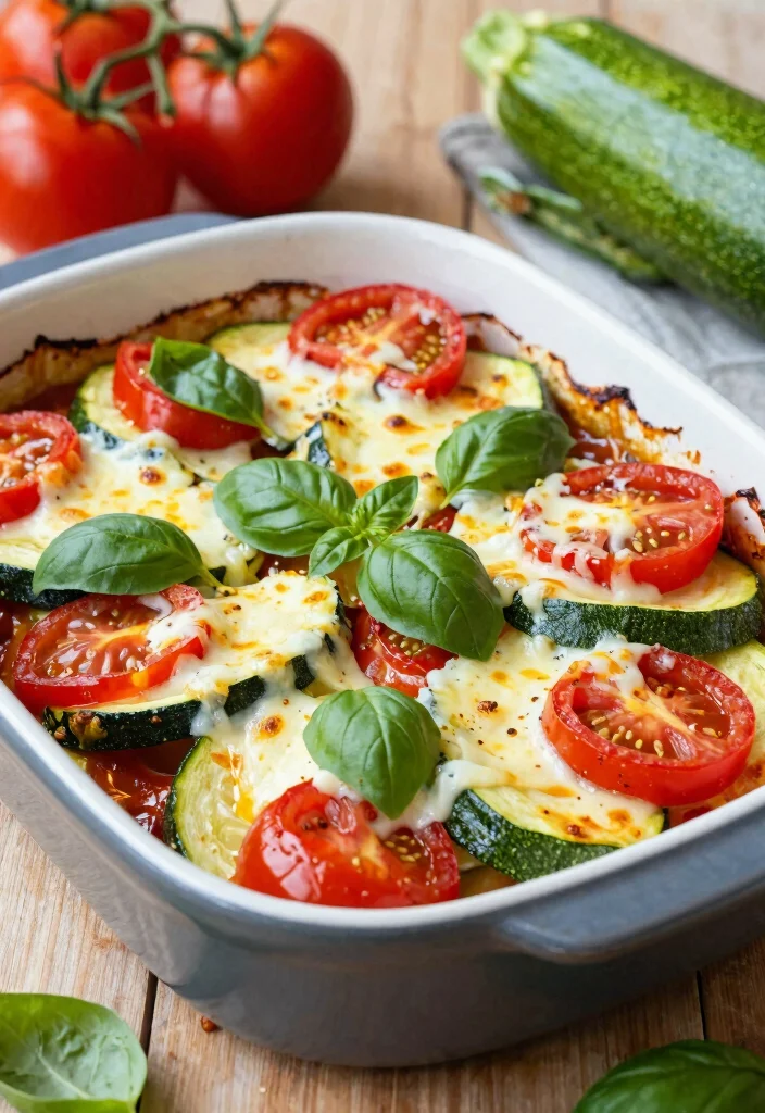 17 Easy Baked Fried Zucchini Recipes with Crispy Texture - 13. Zucchini Tomato Bake 1