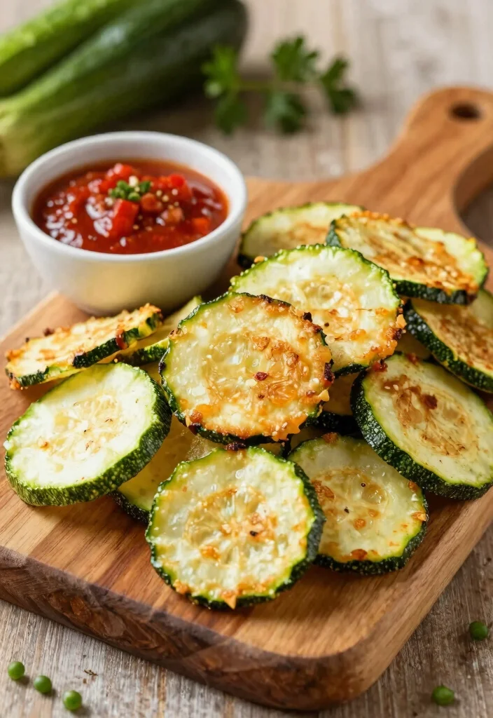 17 Easy Baked Fried Zucchini Recipes with Crispy Texture - 2. Zucchini Parmesan Chips 1