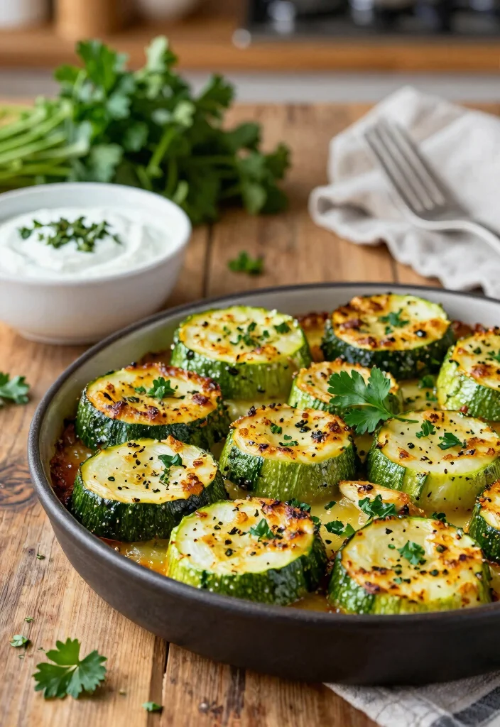 17 Easy Baked Fried Zucchini Recipes with Crispy Texture - 4. Herb-Crusted Baked Zucchini 1