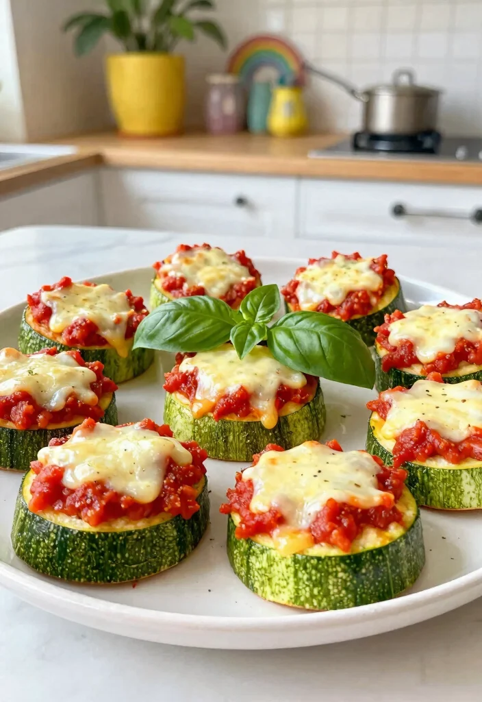 17 Easy Baked Fried Zucchini Recipes with Crispy Texture - 6. Zucchini Pizza Bites 1