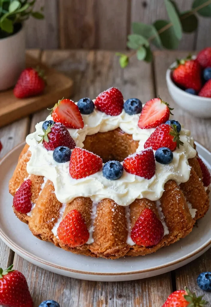 17 Easy Blueberry Bundt Cake Recipes Bursting With Flavor - 11. Strawberry Blueberry Bundt Cake with Coconut Oil 1