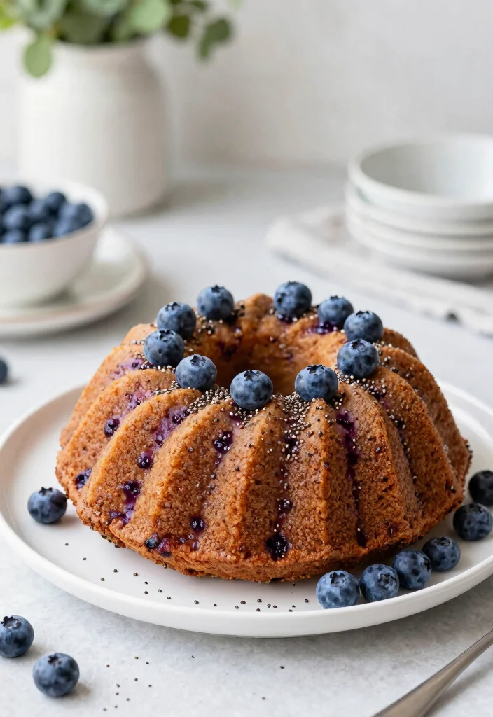 17 Easy Blueberry Bundt Cake Recipes Bursting With Flavor - 16. Blueberry Chia Seed Bundt Cake 1