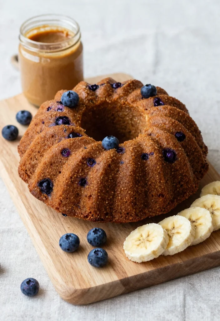17 Easy Blueberry Bundt Cake Recipes Bursting With Flavor - 3. Healthy Blueberry Banana Bundt Cake 1