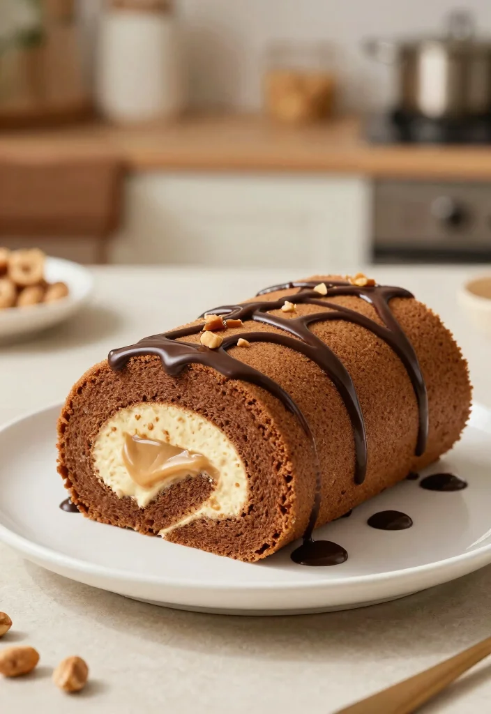 17 Easy Cake Roll Recipes With Soft Sponge and Creamy Fillings - 12. Peanut Butter Cake Roll 1