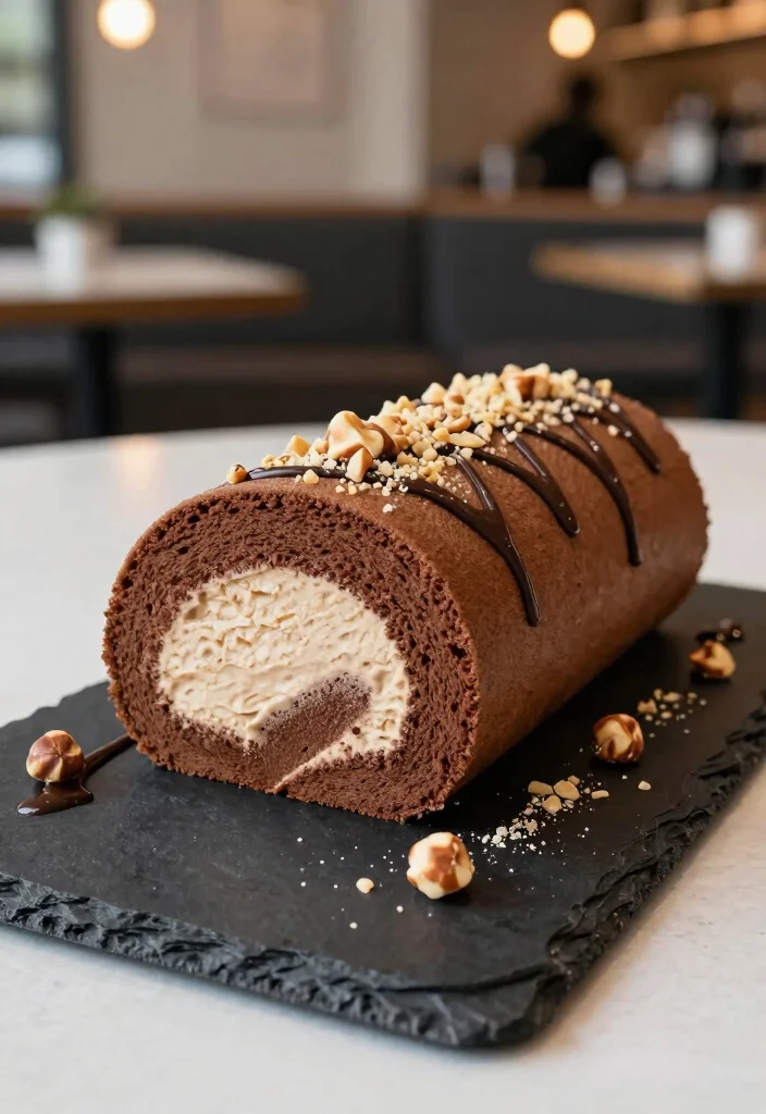17 Easy Cake Roll Recipes With Soft Sponge and Creamy Fillings - 17. Mocha Hazelnut Cake Roll 1