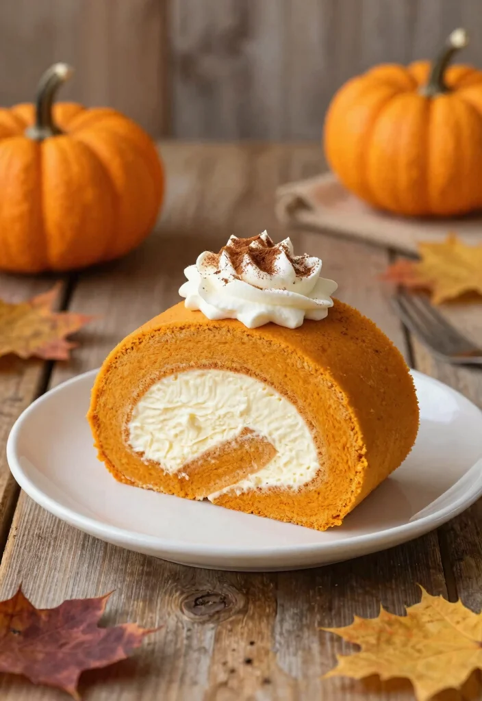 17 Easy Cake Roll Recipes With Soft Sponge and Creamy Fillings - 9. Pumpkin Spice Cake Roll 1