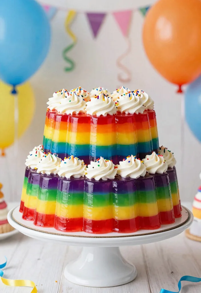 17 Easy Jello Poke Cake Recipes: Colorful and Fun - 2. Rainbow Jello Poke Cake 1