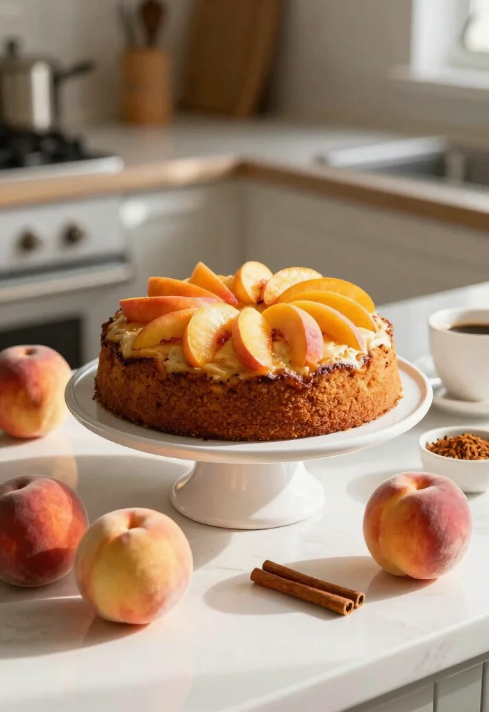 17 Easy Peach Coffee Cake Recipes With Fresh Flavor - 1. Classic Gluten-Free Peach Coffee Cake 1
