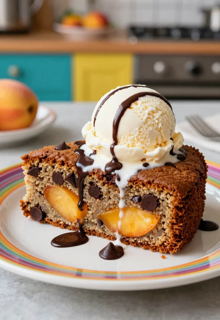 17 Easy Peach Coffee Cake Recipes With Fresh Flavor - 13. Gluten-Free Peach Chocolate Chip Coffee Cake 1