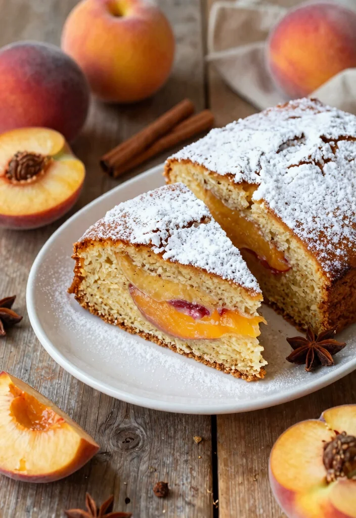 17 Easy Peach Coffee Cake Recipes With Fresh Flavor - 17. Peach Spice Cake 1