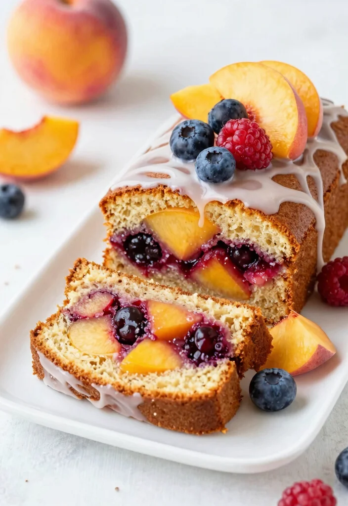 17 Easy Peach Coffee Cake Recipes With Fresh Flavor - 6. Peach Berry Coffee Cake 1