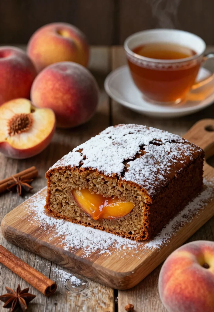 17 Easy Peach Coffee Cake Recipes With Fresh Flavor - 8. Spiced Peach Coffee Cake 1