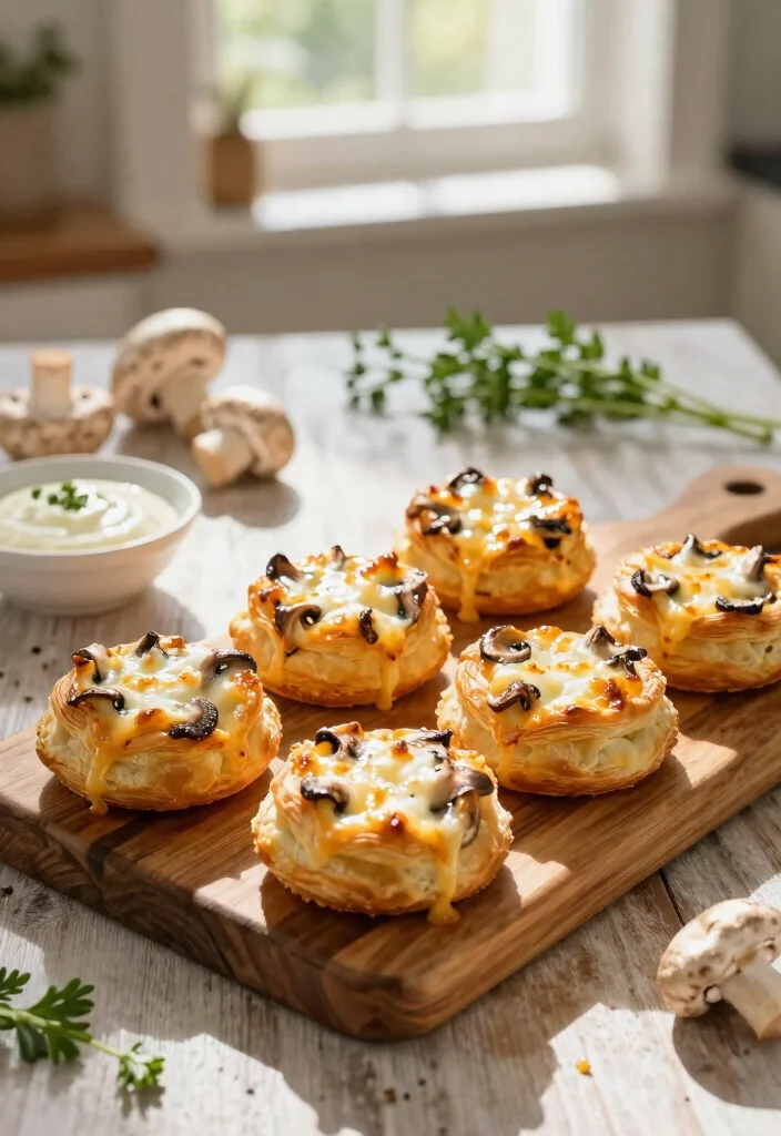 17 Easy Puff Pastry Baking Recipes Anyone Can Make - 2. Cheesy Mushroom Puff Pastry Puffs 1