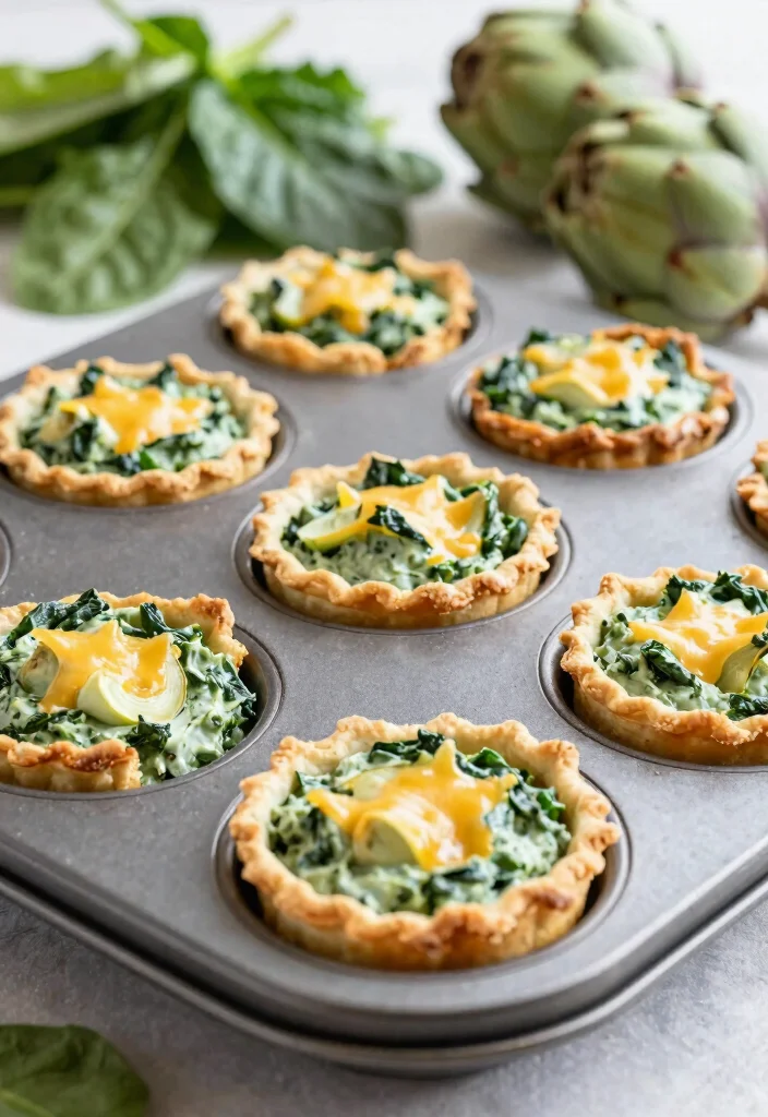 17 Easy Puff Pastry Baking Recipes Anyone Can Make - 8. Creamy Spinach Artichoke Cups 1
