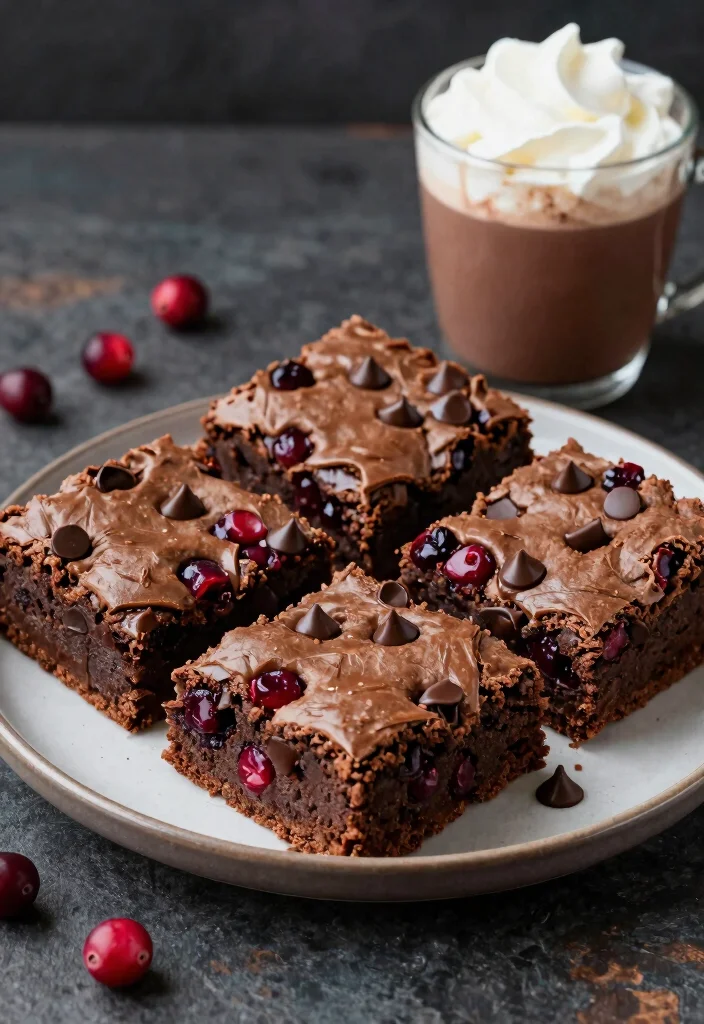 17 Fresh Cranberry Baking Recipes for Sweet and Tart Treats - 8. Cranberry Chocolate Chip Brownies 1