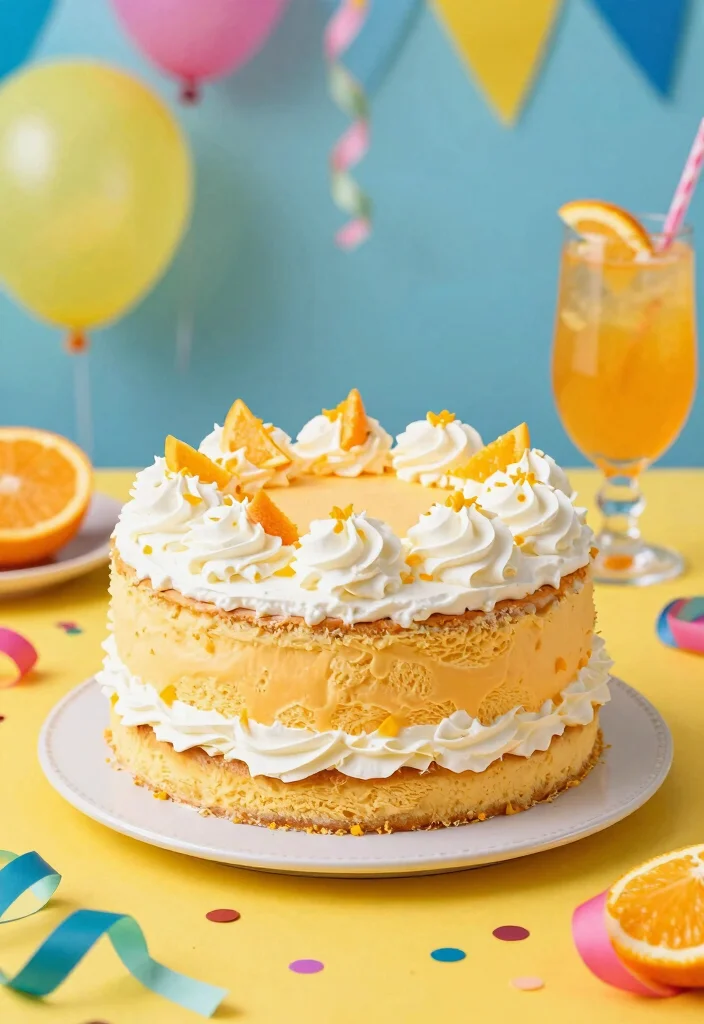 17 Fresh Orange Cake Recipes With Bright Citrus Flavor - 7. Orange Creamsicle Cake 1