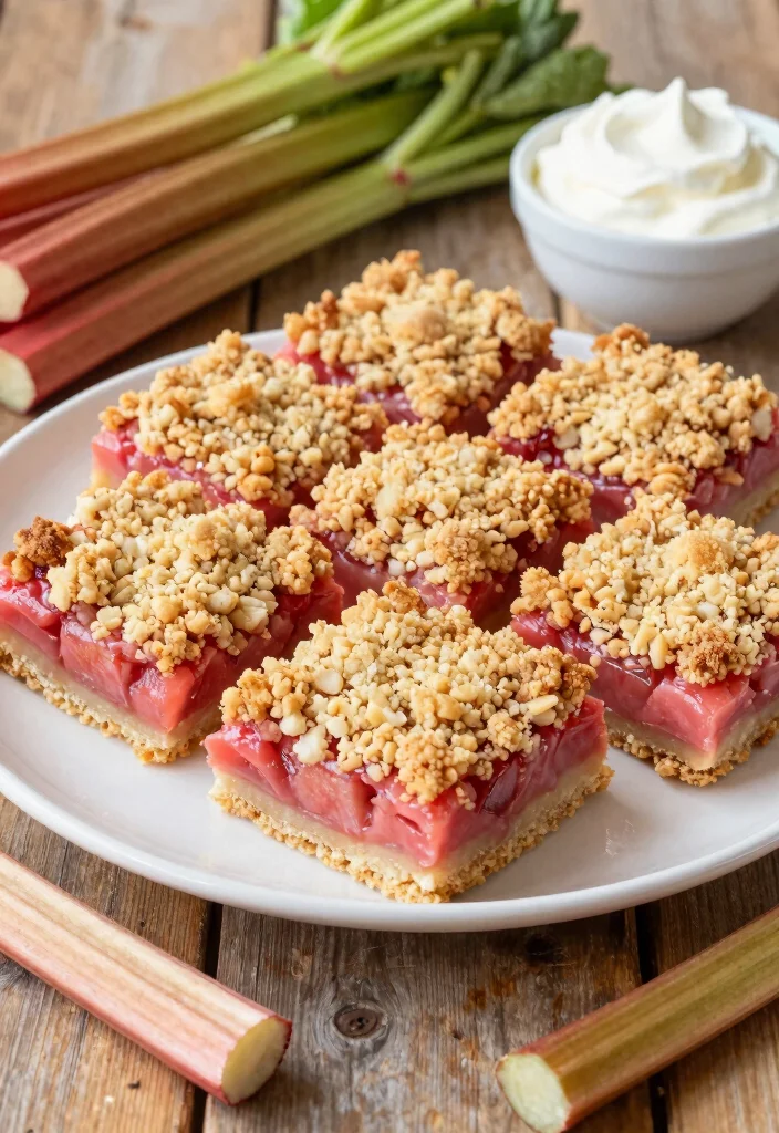 17 Frozen Rhubarb Baking Recipes for Sweet and Tangy Desserts - 1. Rhubarb Crumble Bars 1