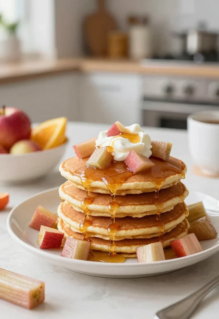 17 Frozen Rhubarb Baking Recipes for Sweet and Tangy Desserts - 10. Rhubarb Pancakes 1