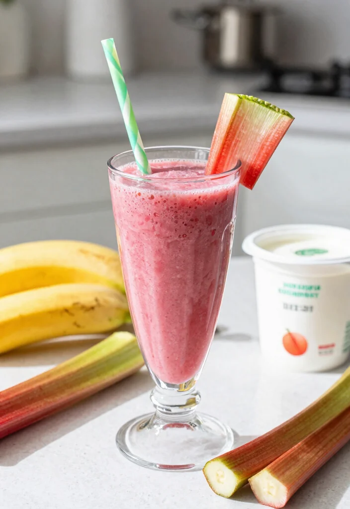 17 Frozen Rhubarb Baking Recipes for Sweet and Tangy Desserts - 11. Rhubarb Smoothies 1
