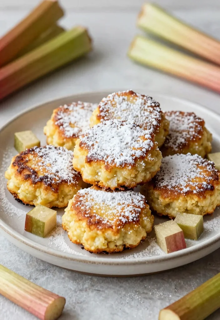 17 Frozen Rhubarb Baking Recipes for Sweet and Tangy Desserts - 13. Rhubarb Fritters 1