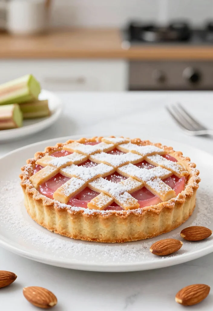 17 Frozen Rhubarb Baking Recipes for Sweet and Tangy Desserts - 15. Rhubarb and Almond Tart 1