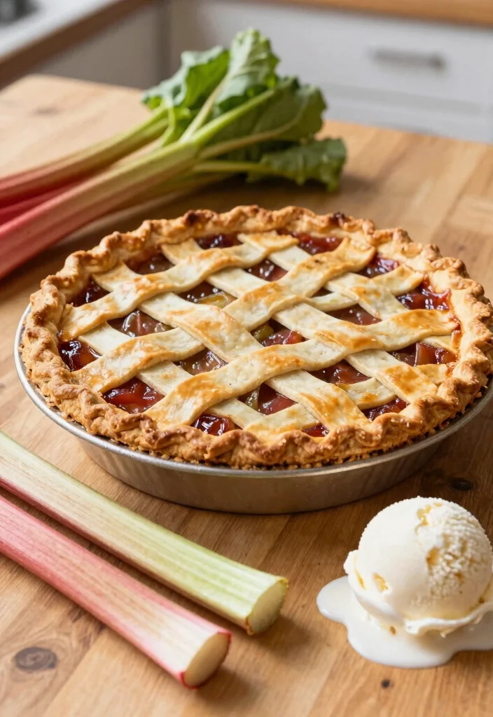 17 Frozen Rhubarb Baking Recipes for Sweet and Tangy Desserts - 2. Frozen Rhubarb Pie 1