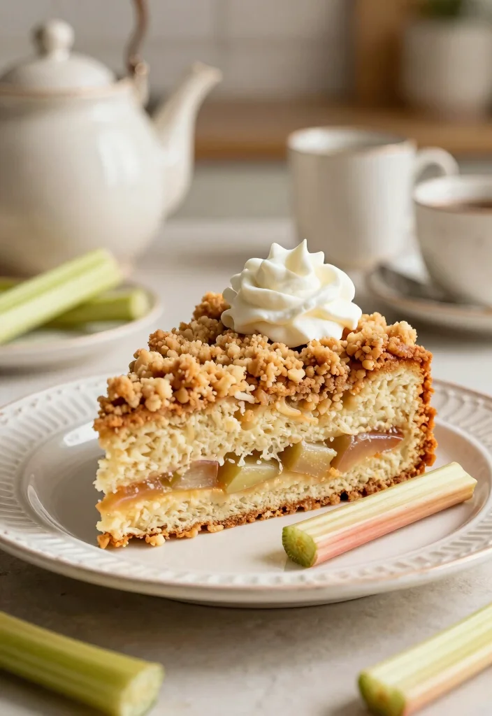 17 Frozen Rhubarb Baking Recipes for Sweet and Tangy Desserts - 3. Rhubarb Crumb Cake 1
