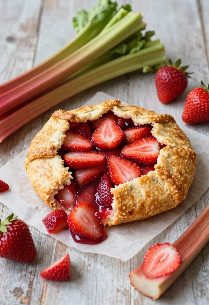 17 Frozen Rhubarb Baking Recipes for Sweet and Tangy Desserts - 4. Rhubarb and Strawberry Galette 1