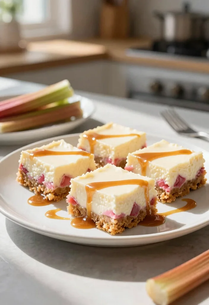17 Frozen Rhubarb Baking Recipes for Sweet and Tangy Desserts - 7. Rhubarb Cheesecake Bars 1