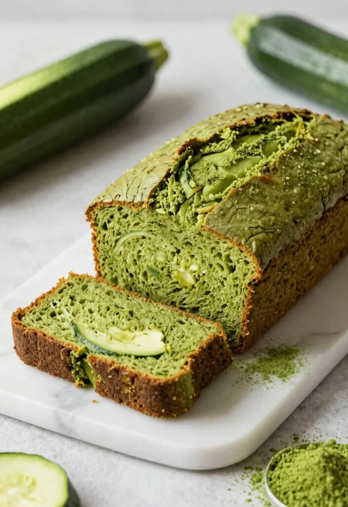 17 Gluten-Free Zucchini Bread Baking Recipes to Savor - 10. Matcha Green Tea Zucchini Bread 1