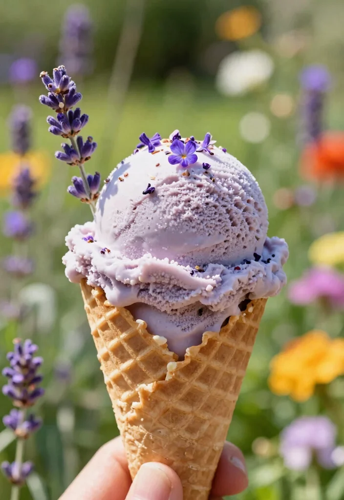 17 Lavender Baking Recipes with Floral Aroma - 7. Lavender Ice Cream 1