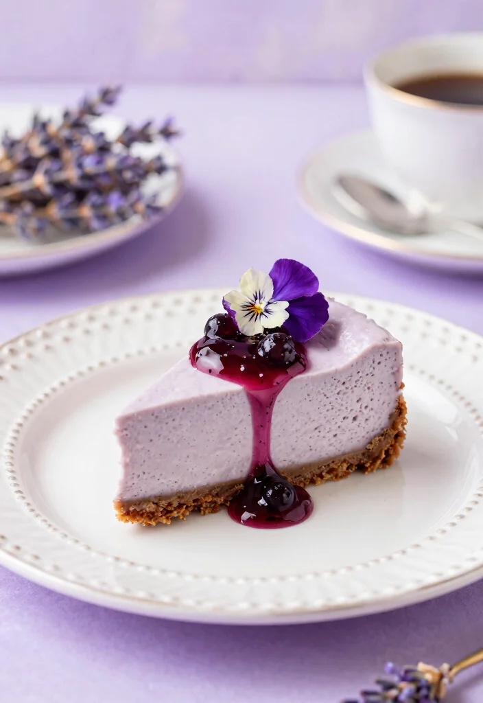 17 Lavender Baking Recipes with Floral Aroma - 9. Lavender Cheesecake 1