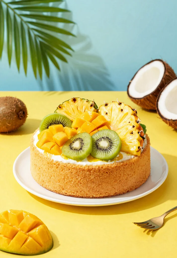 17 Light and Fluffy Gluten-Free Sponge Cake Recipes for Beginners - 14. Tropical Fruit Gluten-Free Sponge Cake 1