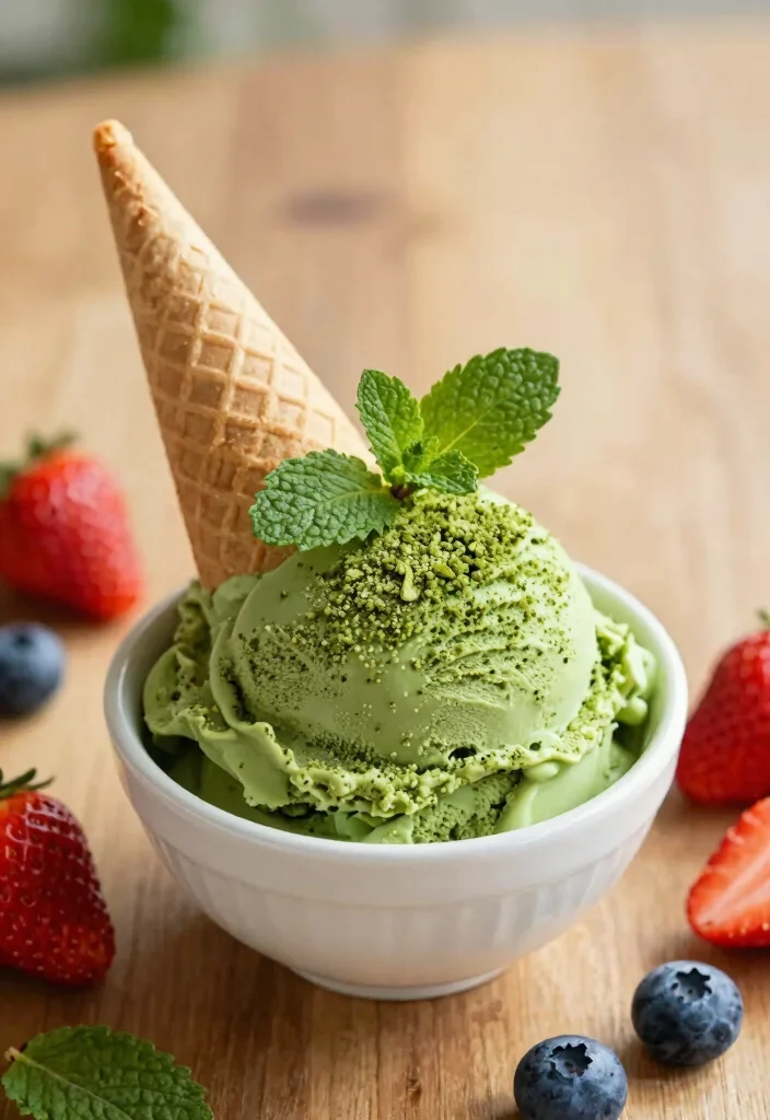 17 Matcha Tea Baking Recipes with Unique Flavor - 15. Matcha Ice Cream 1