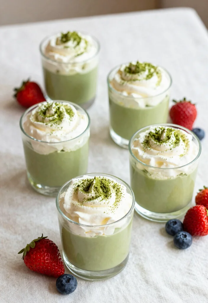 17 Matcha Tea Baking Recipes with Unique Flavor - 5. Matcha Pudding Cups 1