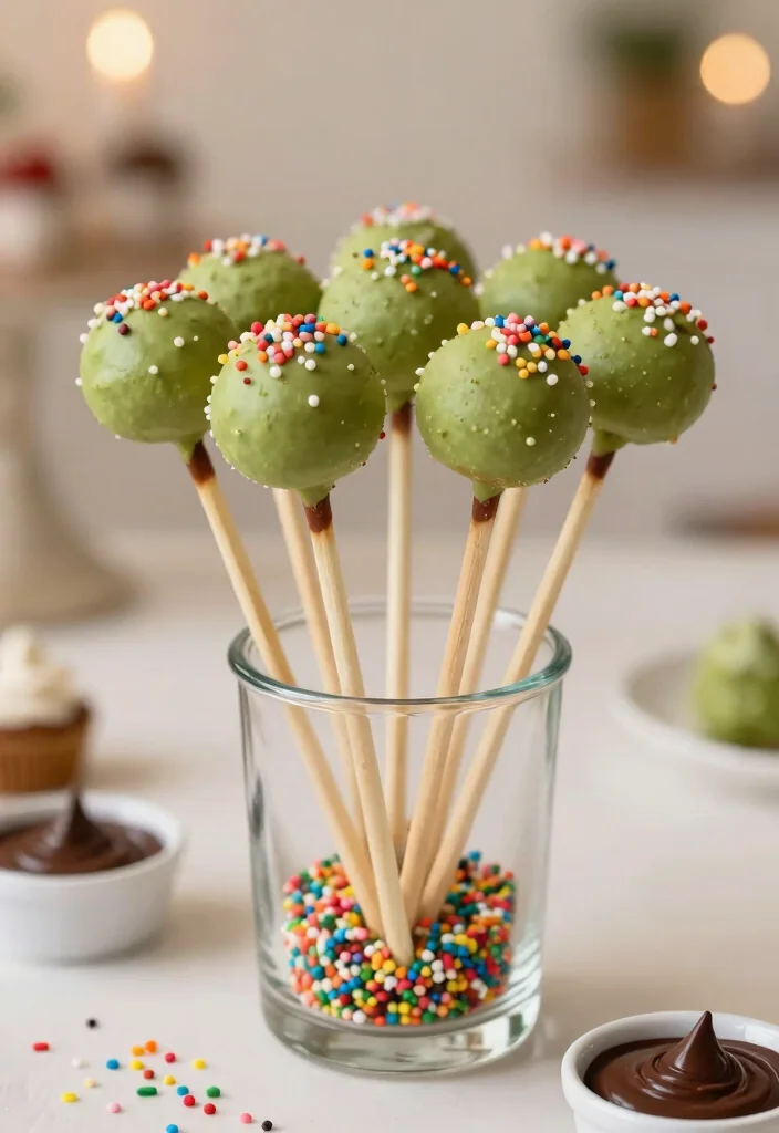 17 Matcha Tea Baking Recipes with Unique Flavor - 7. Matcha Cake Pops 1