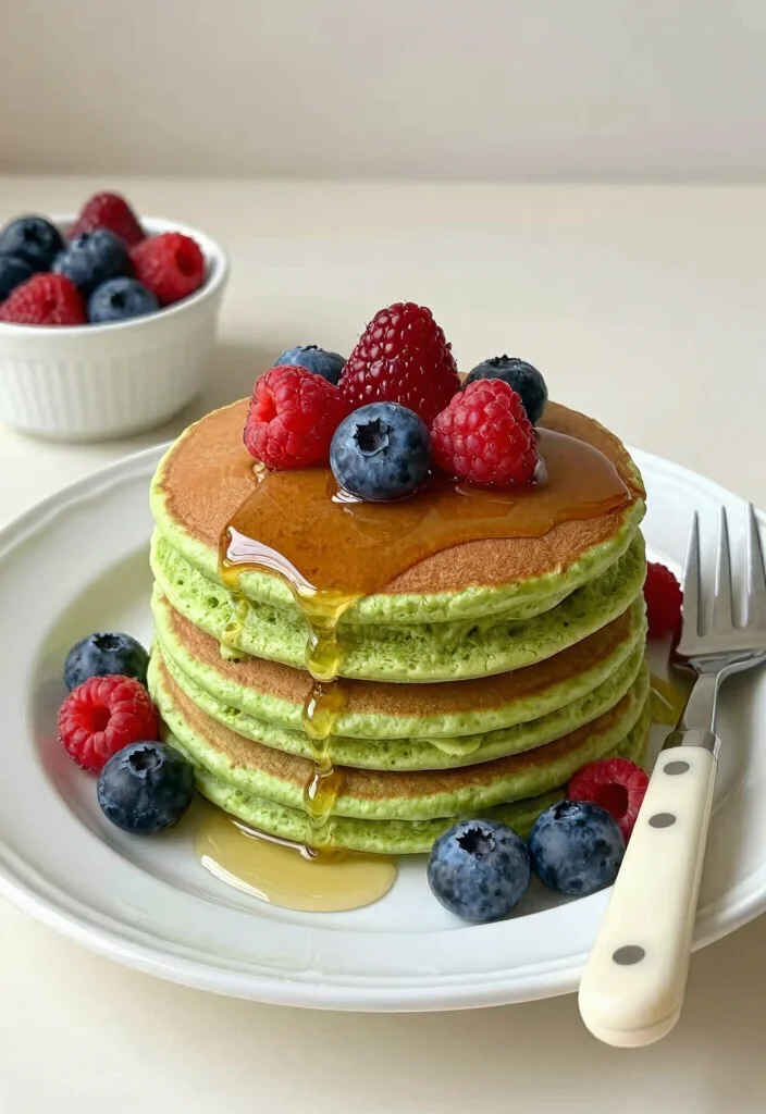 17 Matcha Tea Baking Recipes with Unique Flavor - 8. Matcha Pancakes 1
