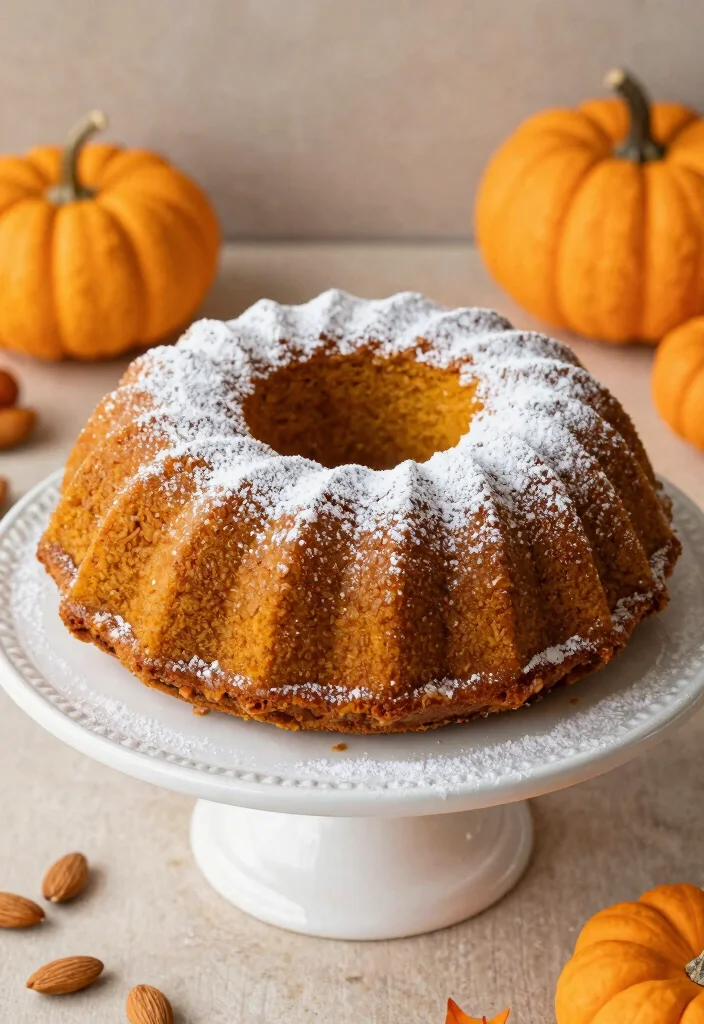 17 Moist Pumpkin Bundt Cake Recipes for Autumn Baking - 14. Pumpkin Almond Flour Bundt Cake 1